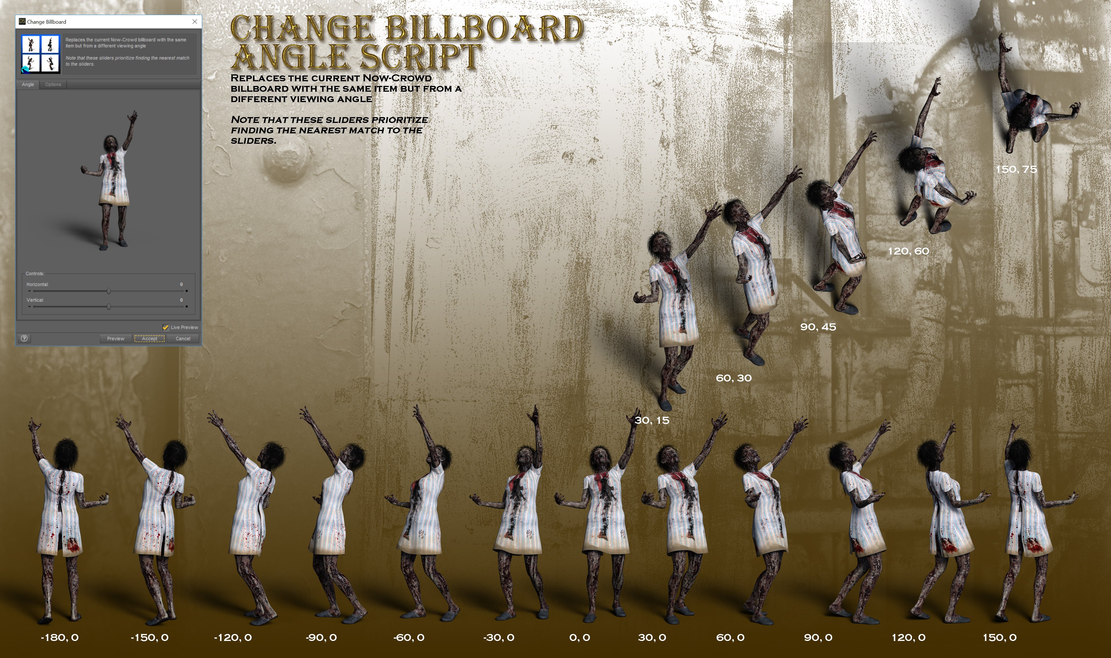 Now-Crowd Billboards - Undead Horde Now-Crowd Billboards - Undead Horde by: RiverSoft Art, 3D Models by Daz 3D