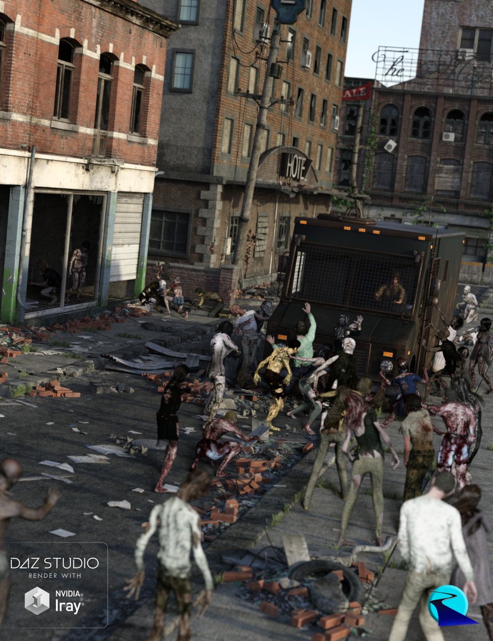 Now-Crowd Billboards - Undead Horde Now-Crowd Billboards - Undead Horde by: RiverSoft Art, 3D Models by Daz 3D