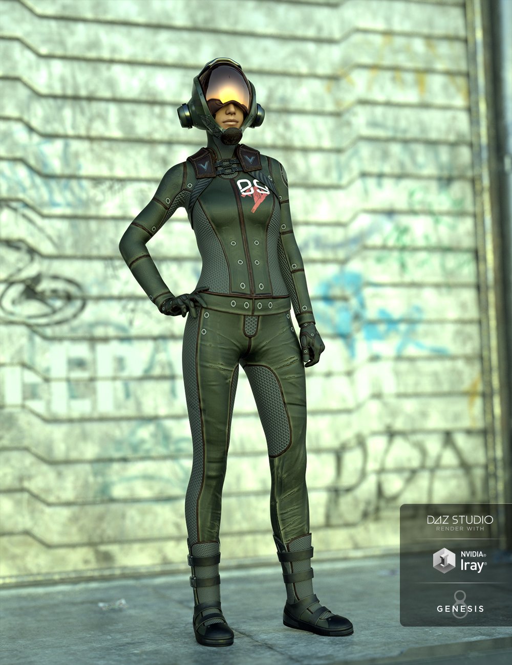 Sci-Fi Task Force Outfit for Genesis 8 Female(s) by: Cichy3D, 3D Models by Daz 3D