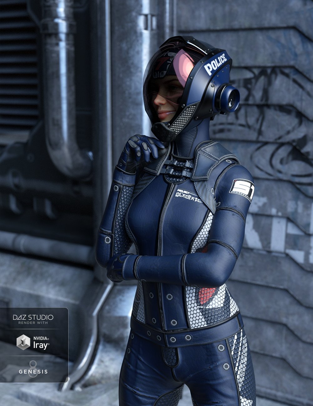 Sci-Fi Task Force Outfit for Genesis 8 Female(s) | Daz 3D