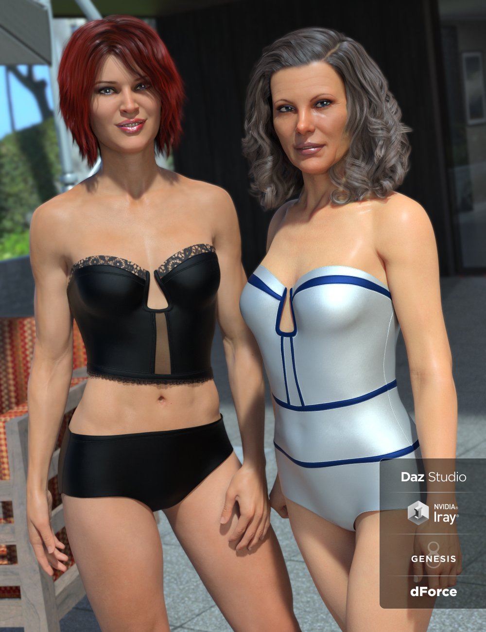 Sophisticated Swimsuit for Genesis 8 Female(s) by: Moonscape GraphicsNikisatezSade, 3D Models by Daz 3D
