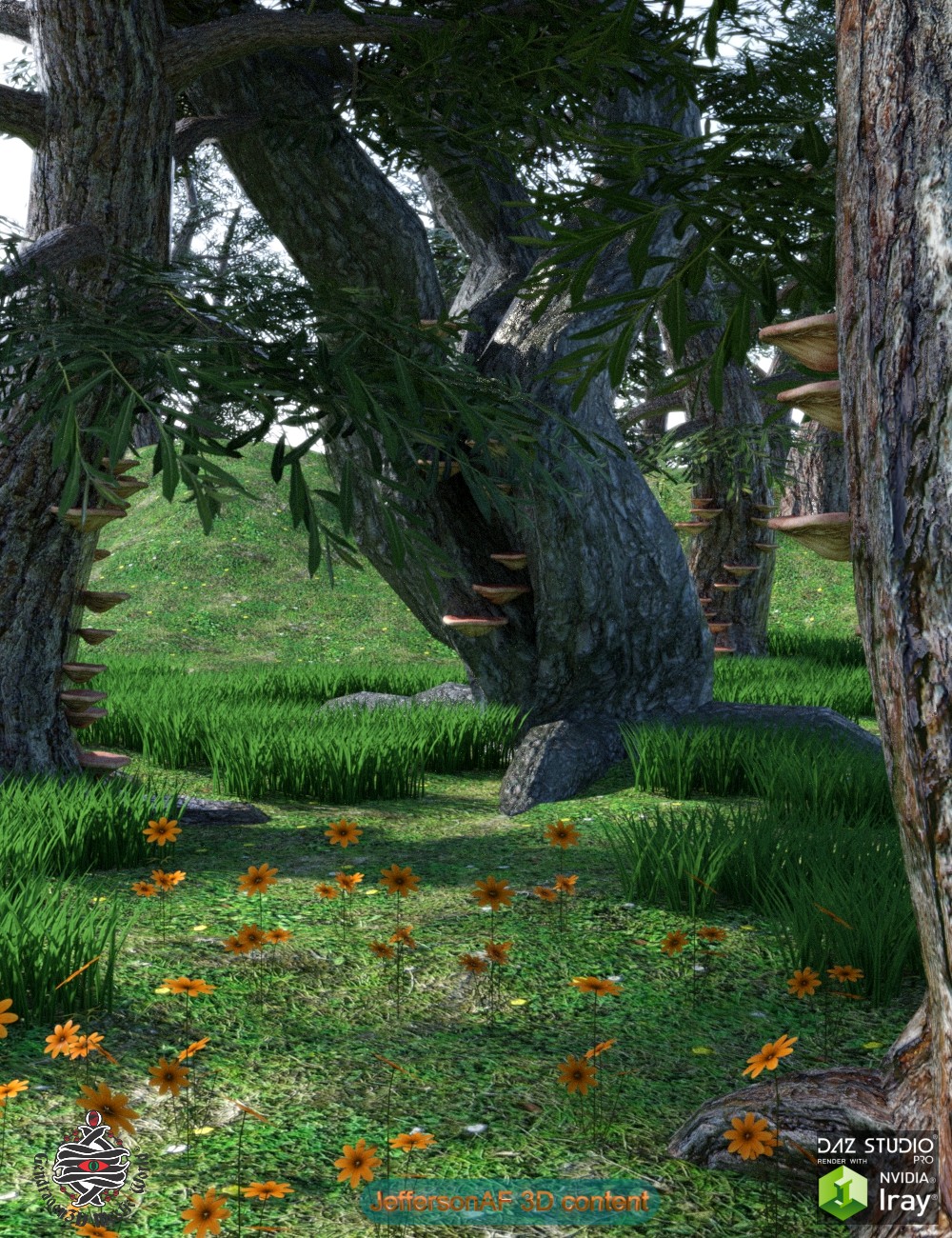 Celtic Tree Pack by: JeffersonAFGendragon3D, 3D Models by Daz 3D