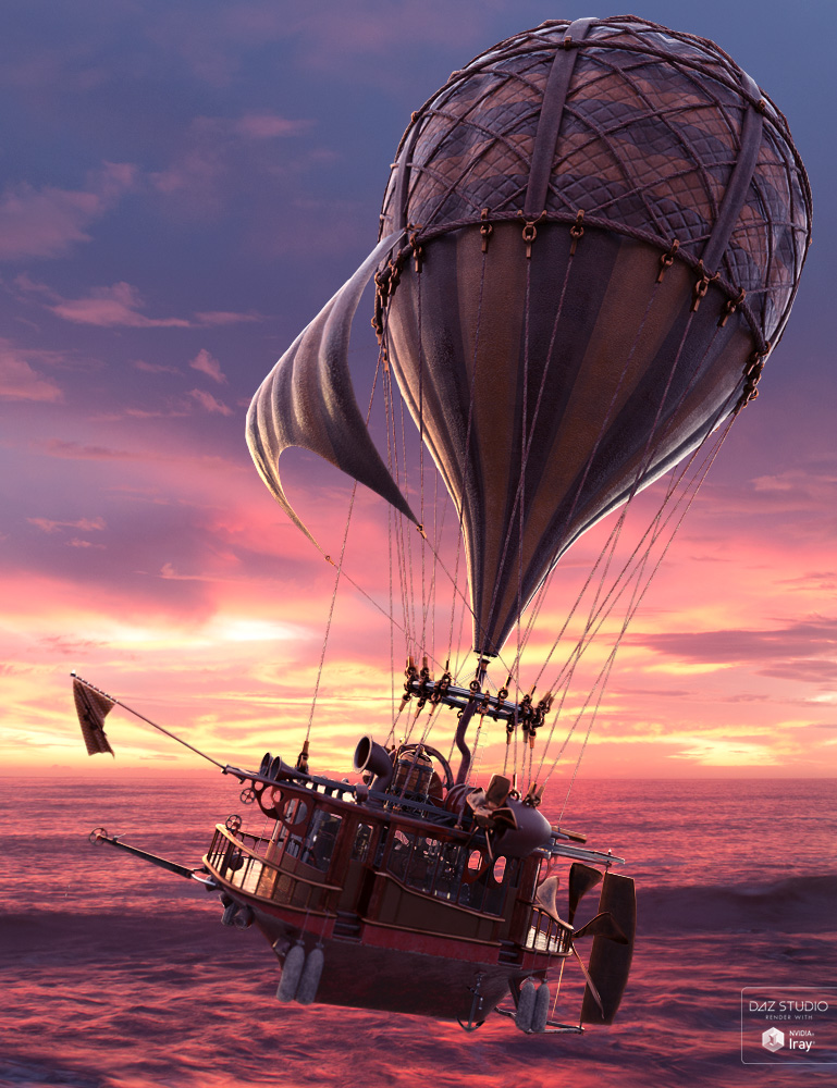 Steampunk Hot Air Balloon by: ForbiddenWhispersDavid Brinnen, 3D Models by Daz 3D