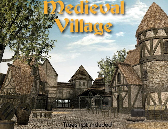 Medieval Village by: Faveral, 3D Models by Daz 3D