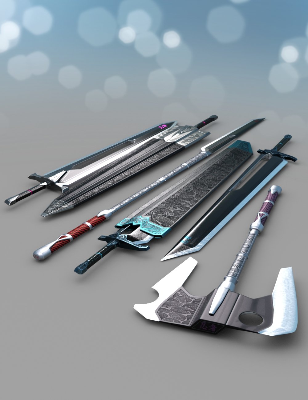 Anime Weapons | Daz 3D