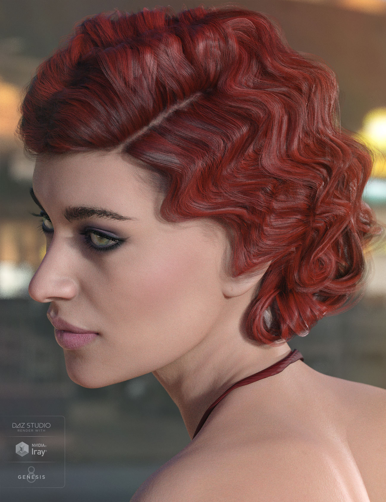 Pandora Hair for Genesis 3 & 8 Female(s) by: AprilYSH, 3D Models by Daz 3D