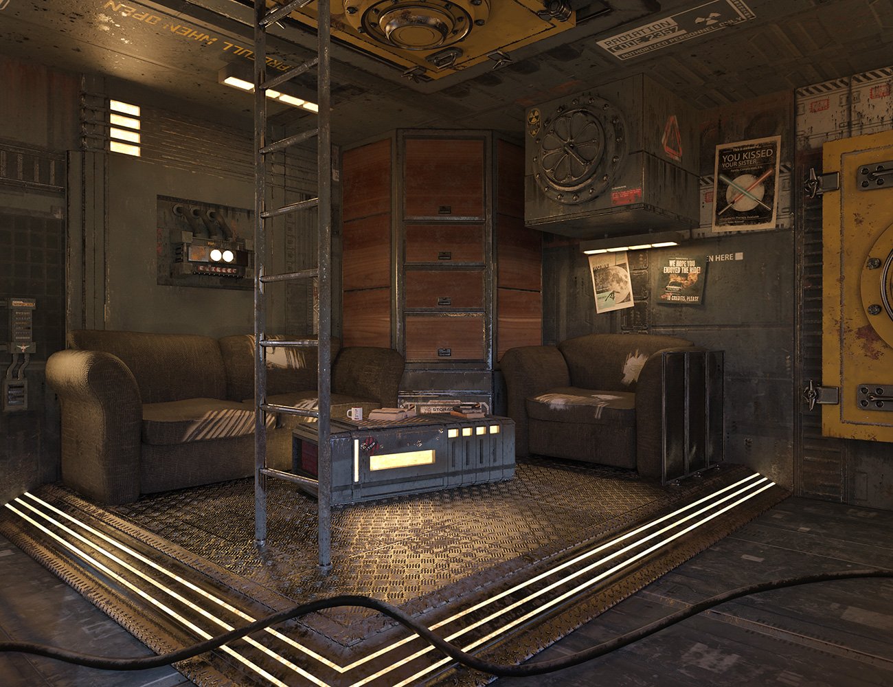SciFi Living Room by: Blackbeard Media, 3D Models by Daz 3D