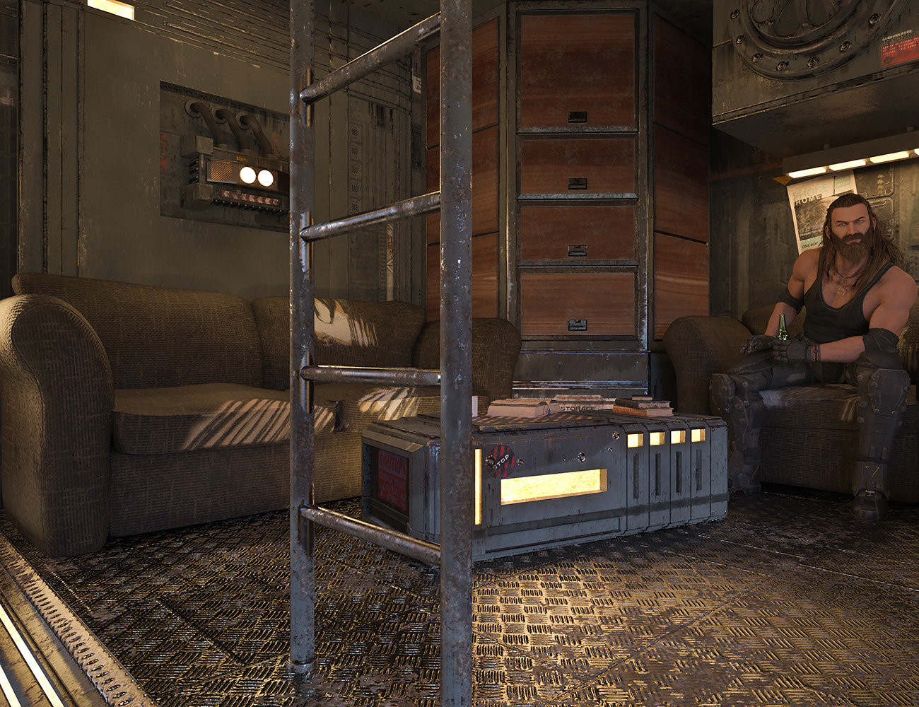 SciFi Living Room by: Blackbeard Media, 3D Models by Daz 3D