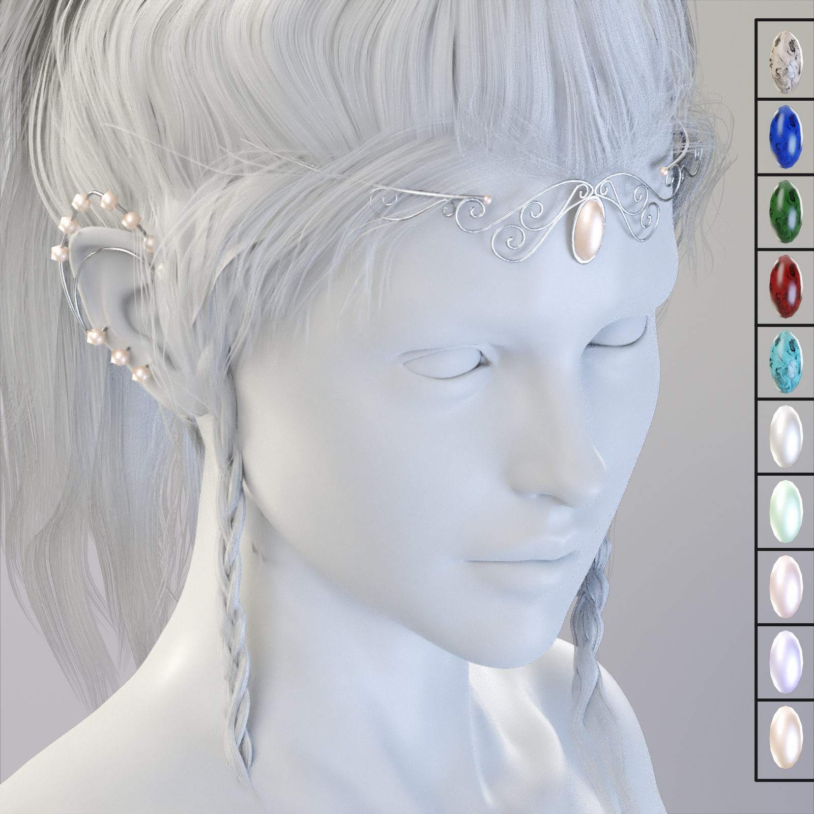 Elf Jewelry by: Neikdian, 3D Models by Daz 3D