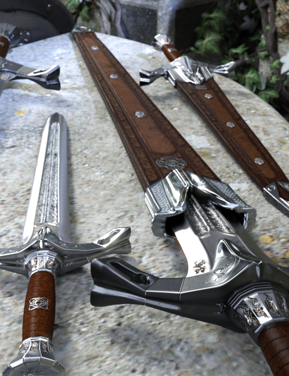 Medieval Fantasy Weapons by: Britech, 3D Models by Daz 3D