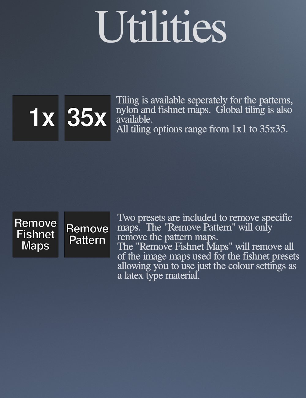 MMX Nylon and Fishnet Shaders for Iray MMX Nylon and Fishnet Shaders for Iray by: Mattymanx, 3D Models by Daz 3D