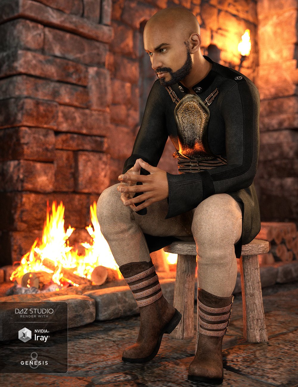 dForce Alpha Male Outfit for Genesis 8 Male(s) by: NikisatezShox-Design, 3D Models by Daz 3D