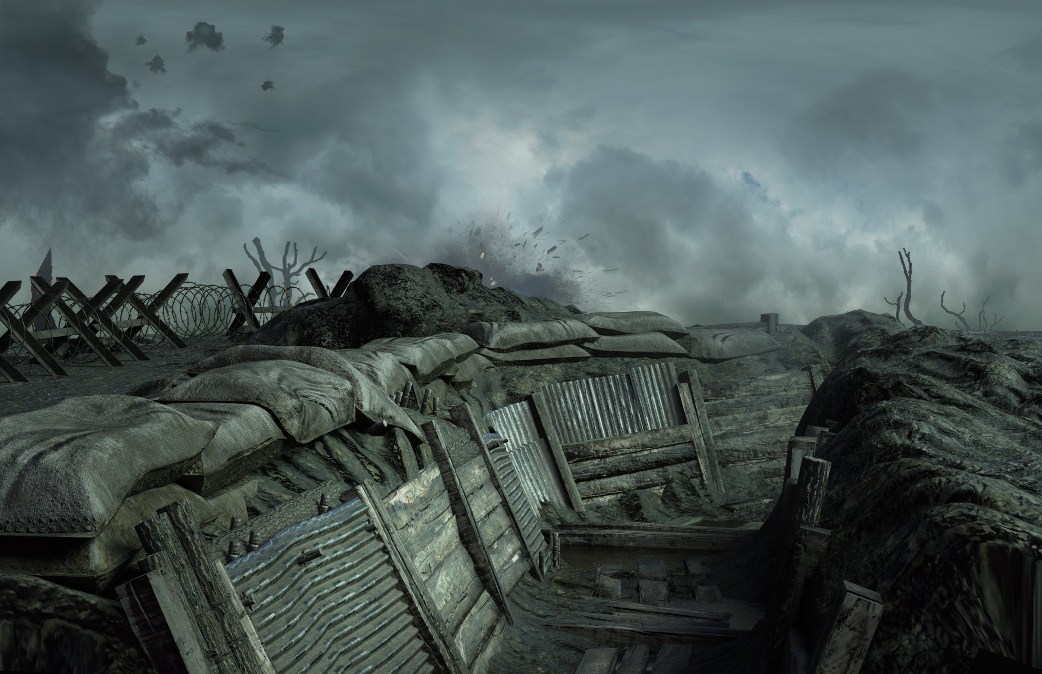 WW1 Trench, No Man's Land WW1 Trench, No Man's Land by: The AntFarm, 3D Models by Daz 3D