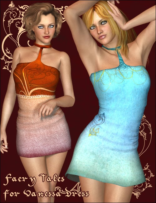 Faery Tales for Vanessa Dress by: 4blueyes, 3D Models by Daz 3D