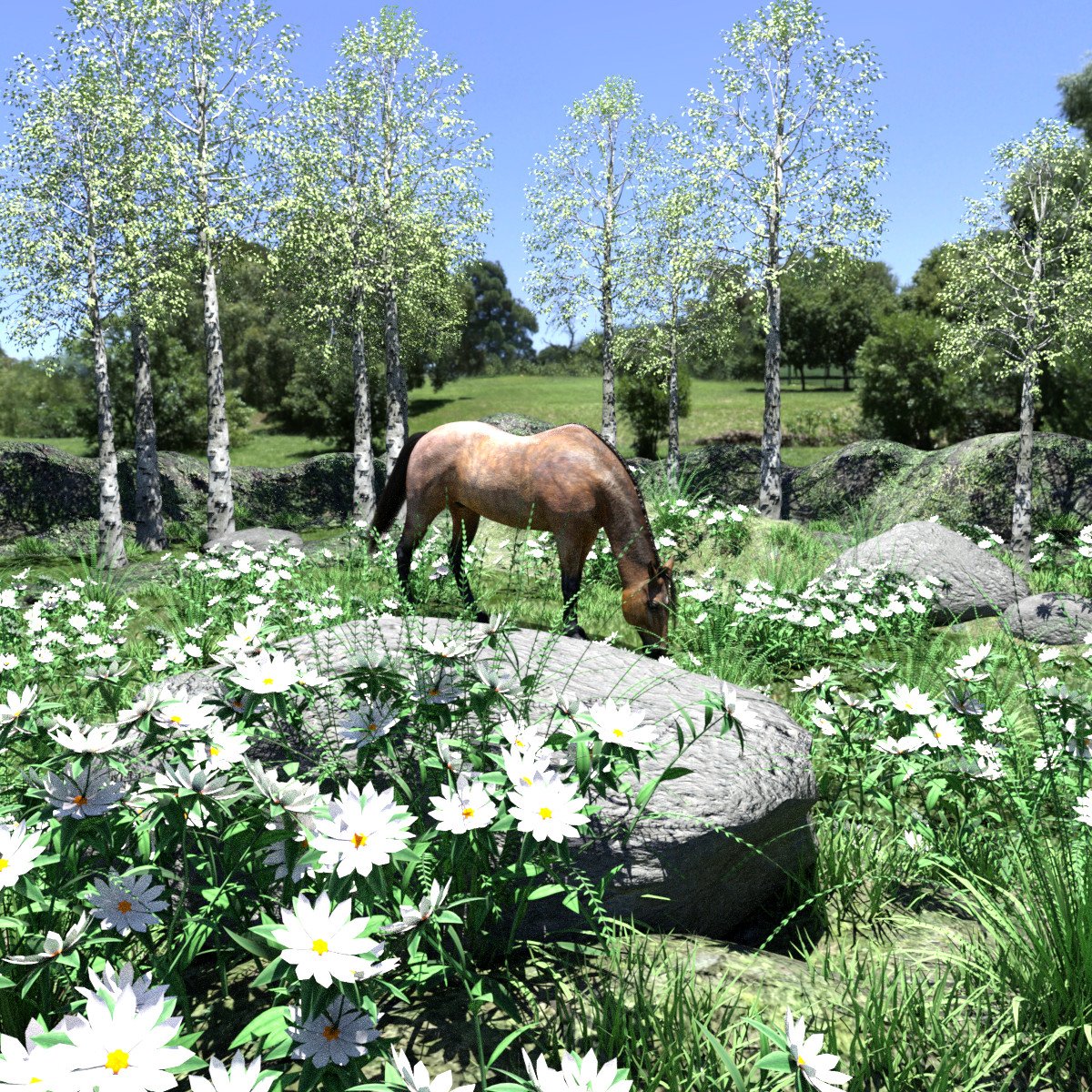 Between Trees Between Trees by: JeffersonAFGendragon3D, 3D Models by Daz 3D
