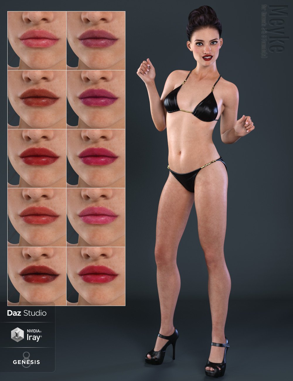 Meyke for Genesis 3 and 8 Female by: Eichhorn Art, 3D Models by Daz 3D