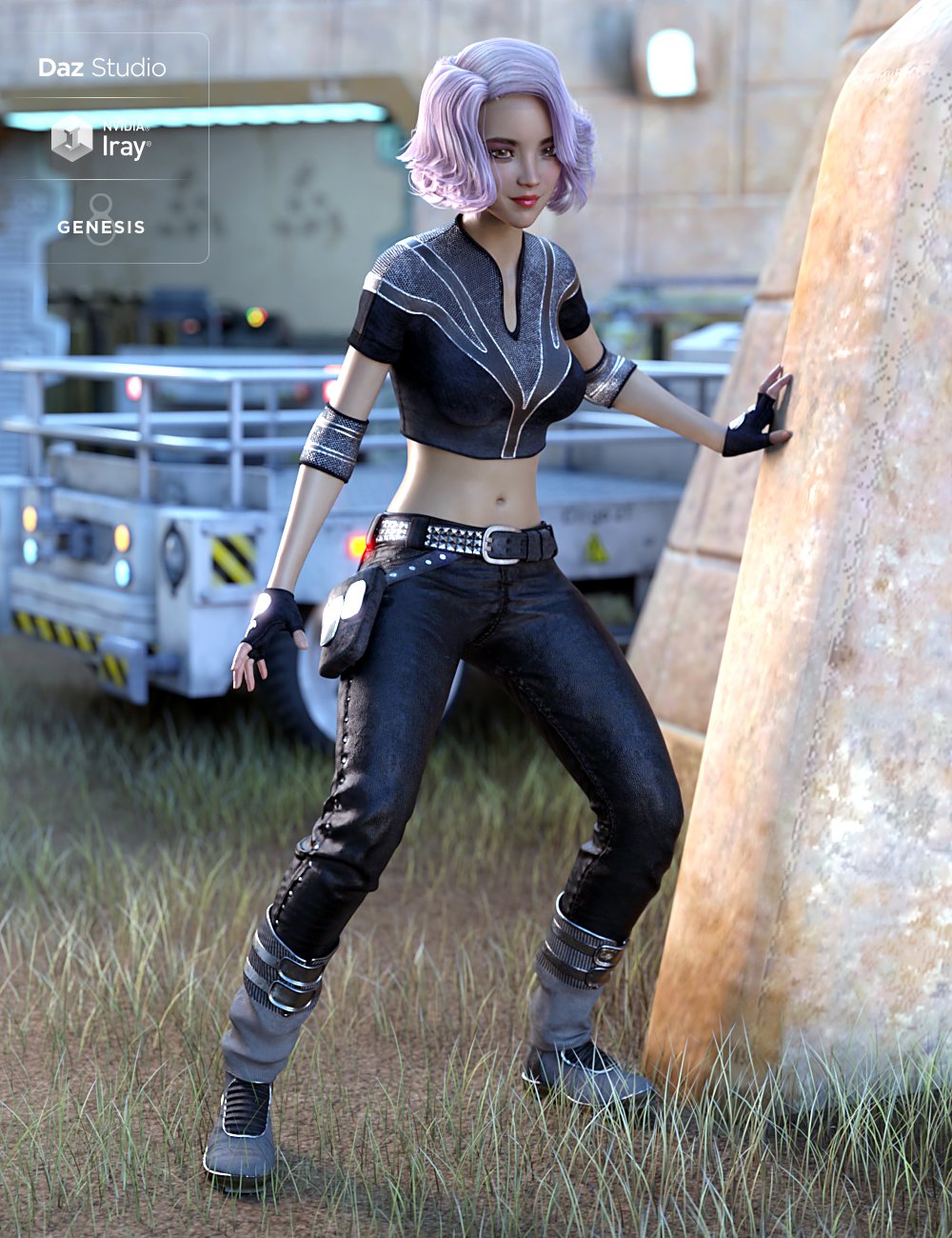 Naomi Sci-fi Outfit for Genesis 8 Female(s) by: Yura, 3D Models by Daz 3D