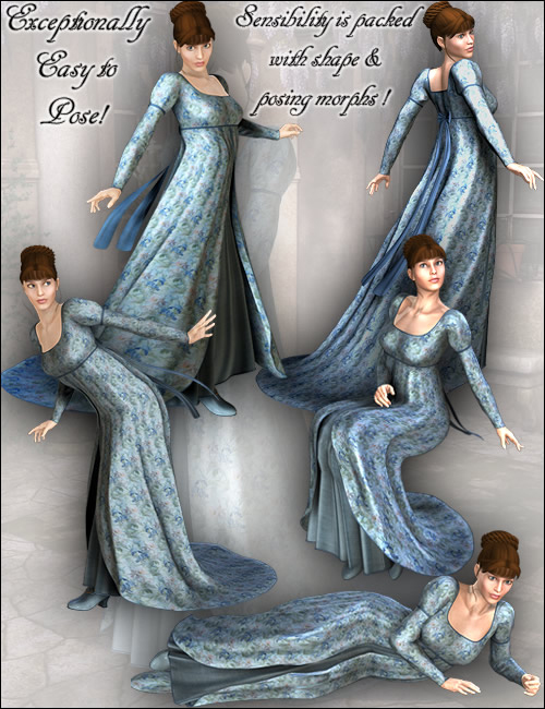Sensibility for Victoria 4 by: Ravenhair, 3D Models by Daz 3D