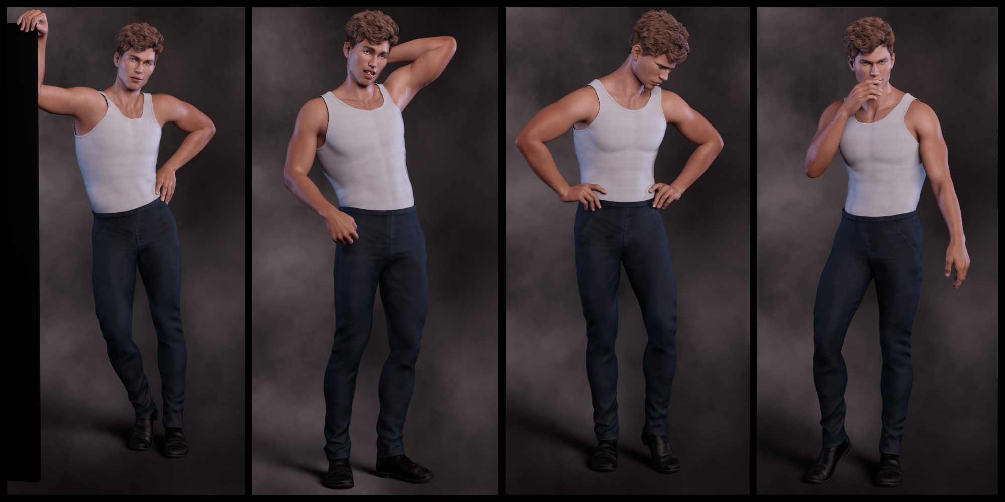 Enticement Poses and Expressions for Landon 8 and Genesis 8 Male by: lunchlady, 3D Models by Daz 3D