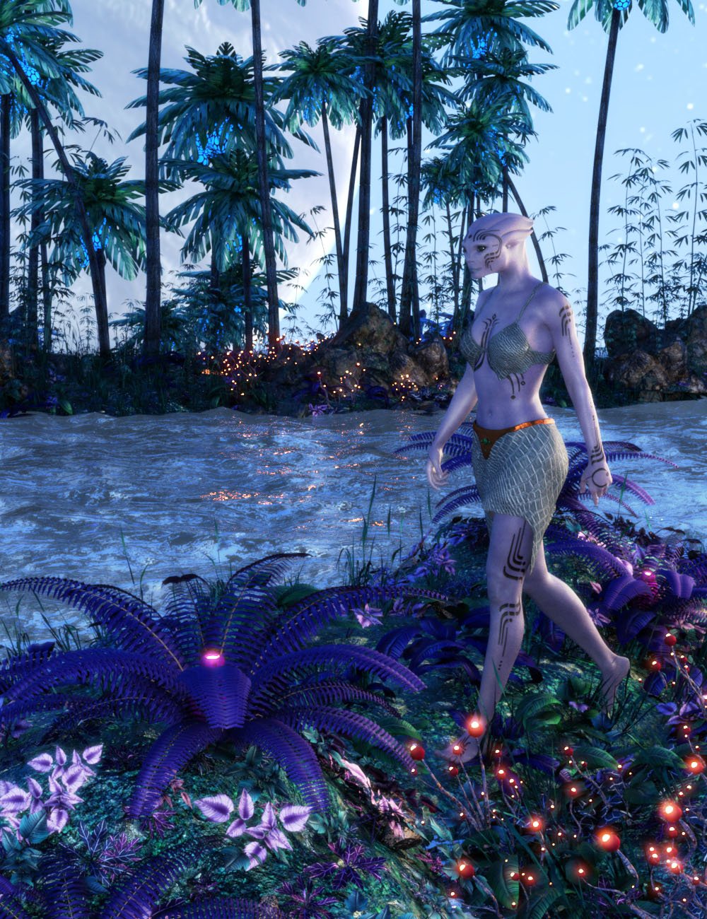 SciFi Jungle Plant Set by: AcharyaPolina, 3D Models by Daz 3D