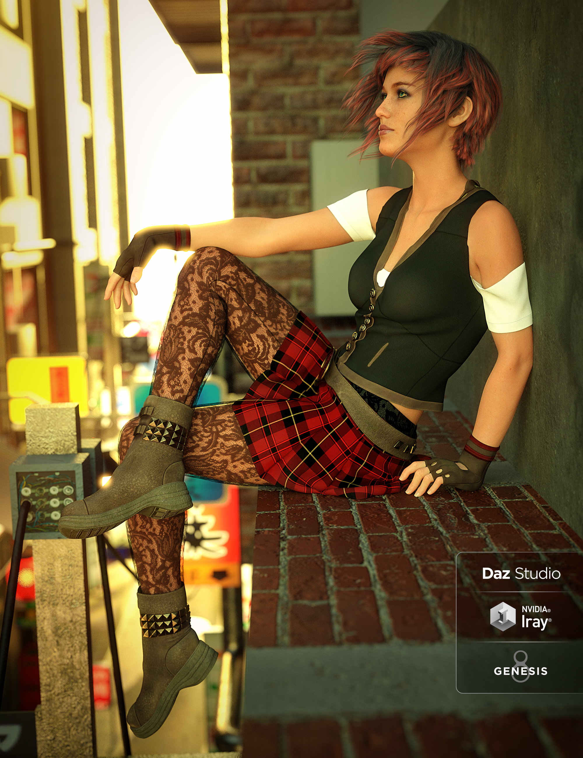dForce Urban Adventure Outfit for Genesis 8 Female(s) by: ArienNikisatez, 3D Models by Daz 3D