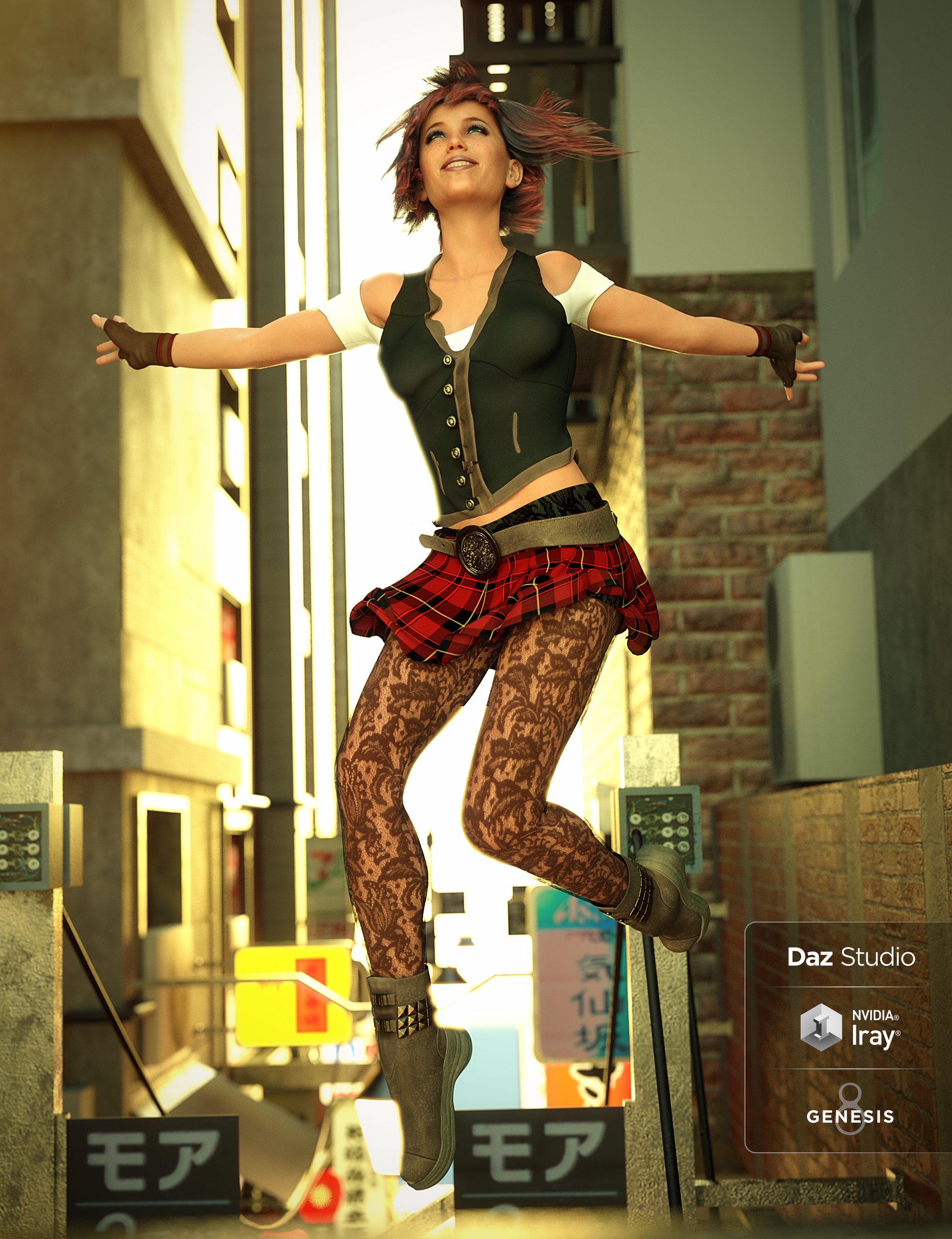 dForce Urban Adventure Outfit for Genesis 8 Female(s)