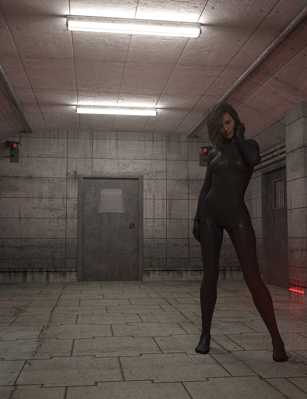 Sci-Fi Prison Hallway by: , 3D Models by Daz 3D