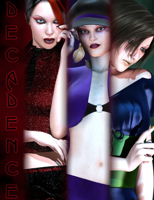 Decadence: Material Shaders for Poser by: Skyewolf, 3D Models by Daz 3D
