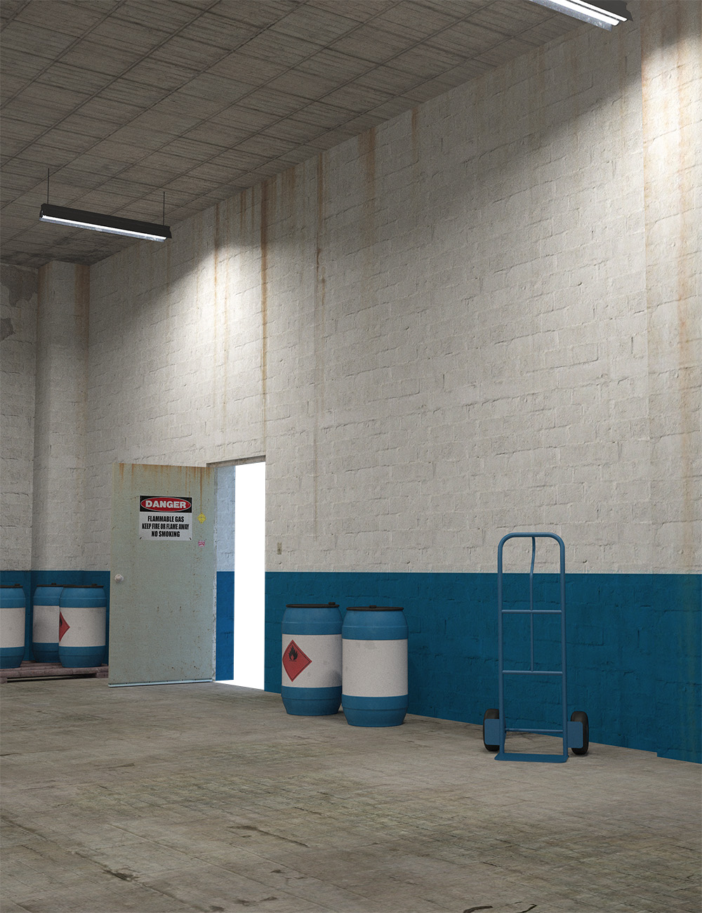 Empty Industrial Interior by: , 3D Models by Daz 3D
