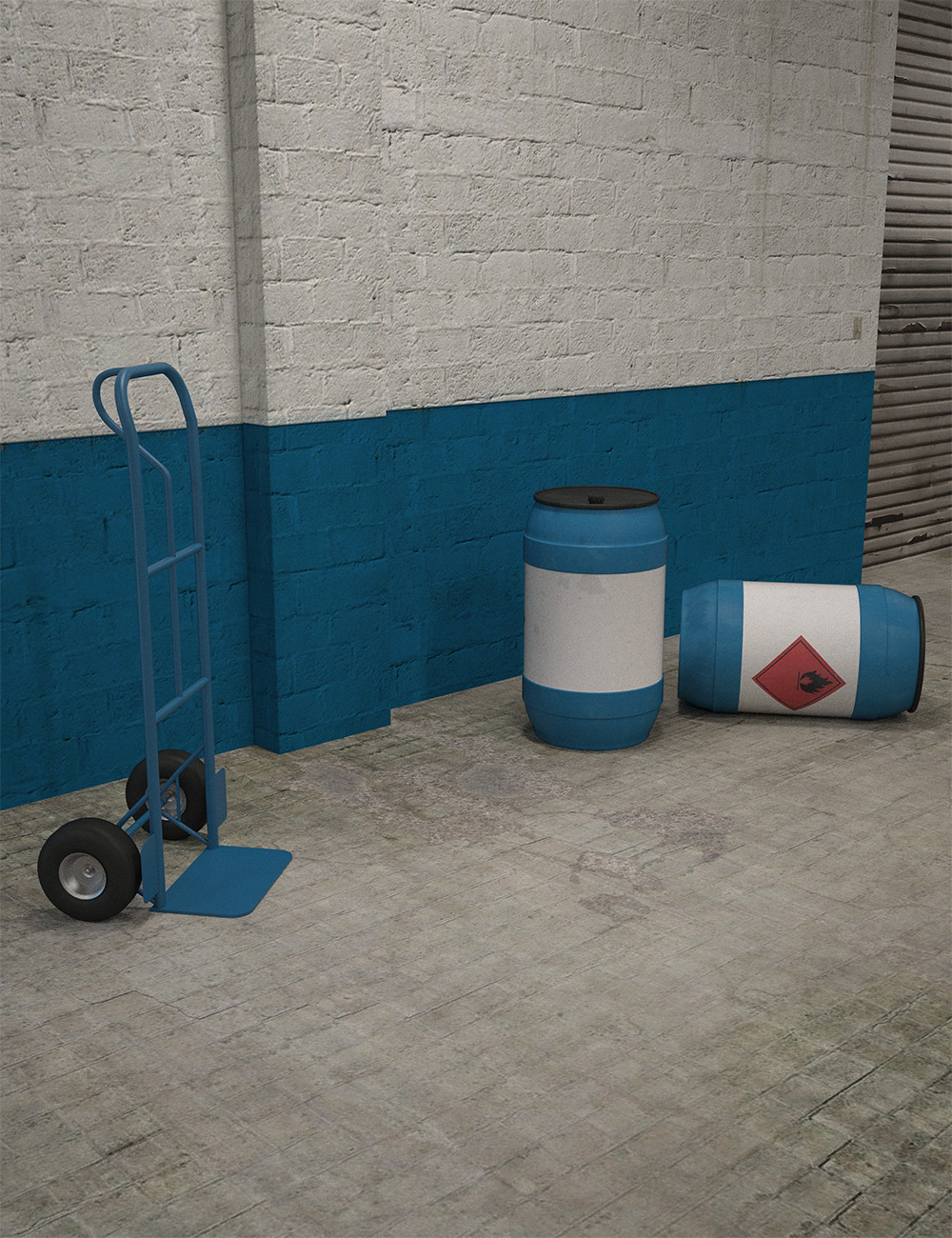 Empty Industrial Interior by: , 3D Models by Daz 3D