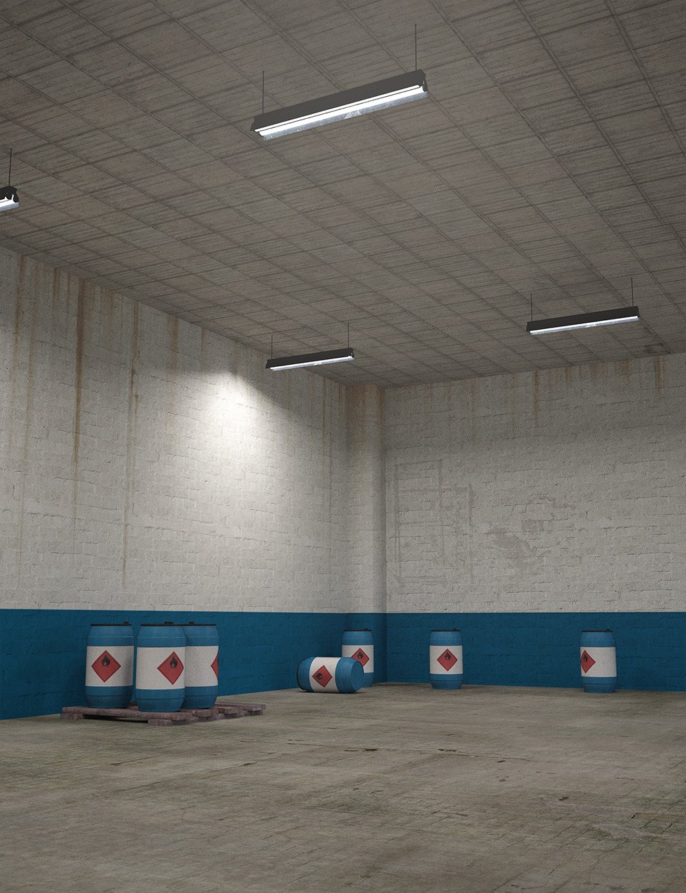 Empty Industrial Interior Empty Industrial Interior by: , 3D Models by Daz 3D