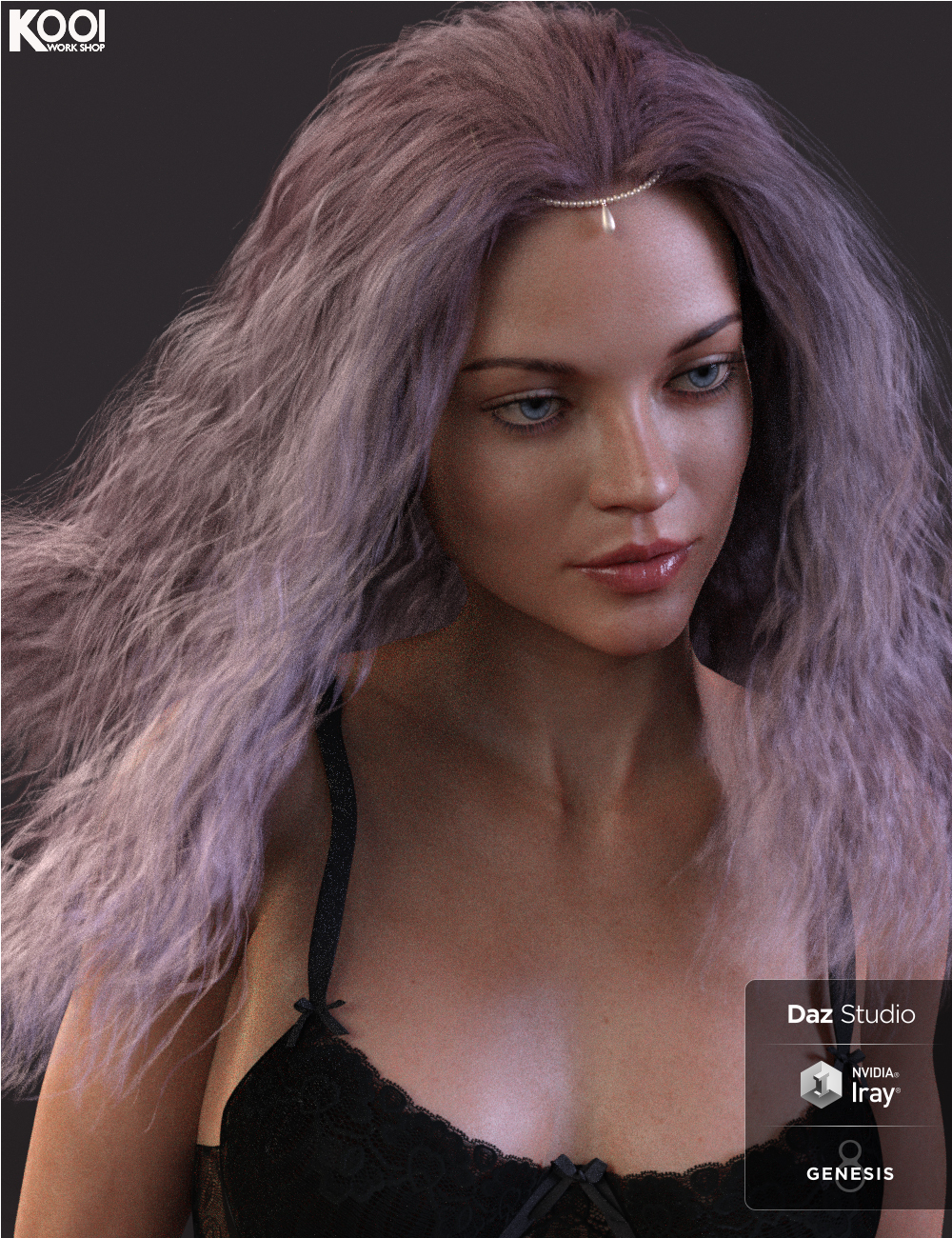 Cora Hair for Genesis 8 Female(s) by: Kool, 3D Models by Daz 3D