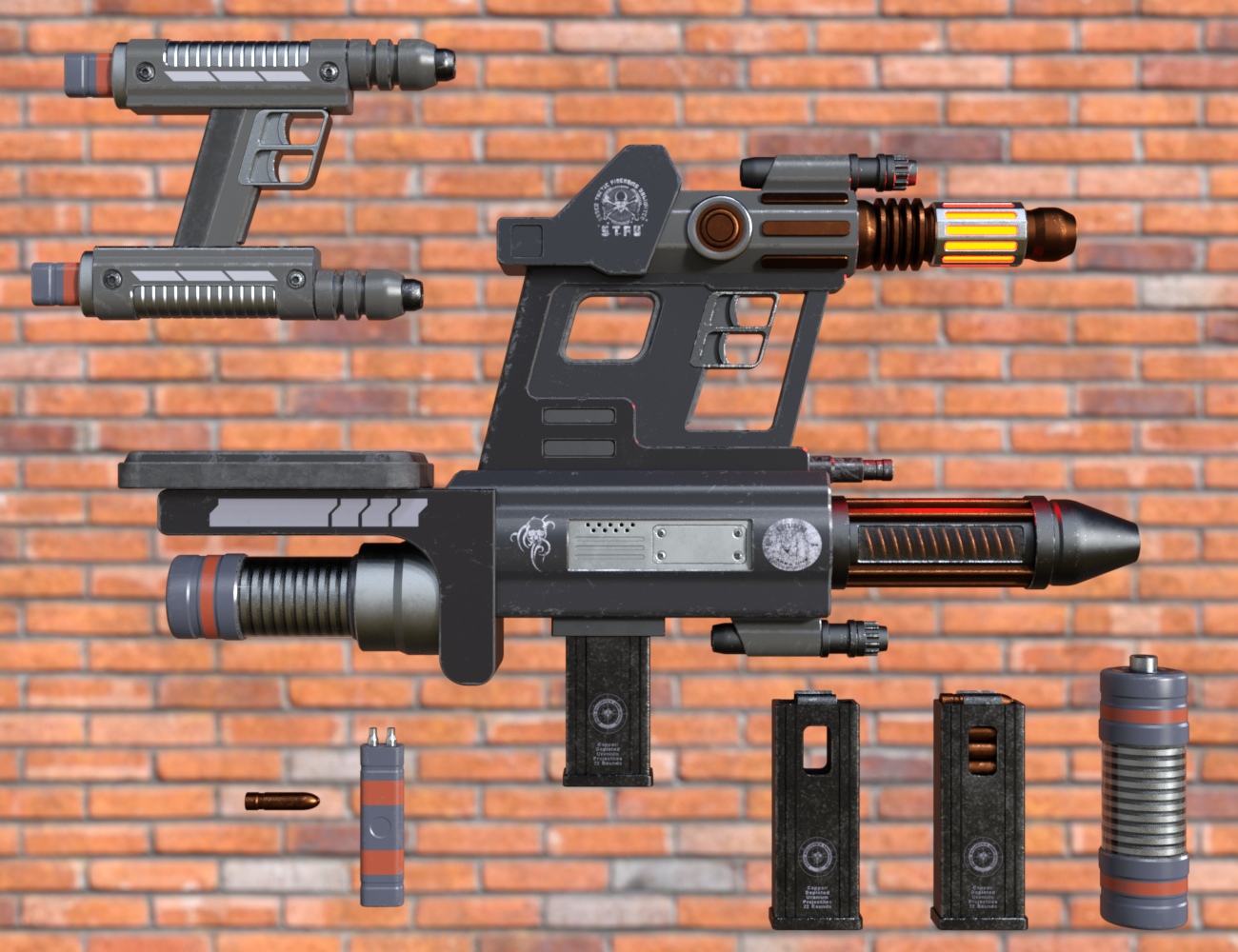 Sci Fi Dual Weapons by: Nightshift3D, 3D Models by Daz 3D