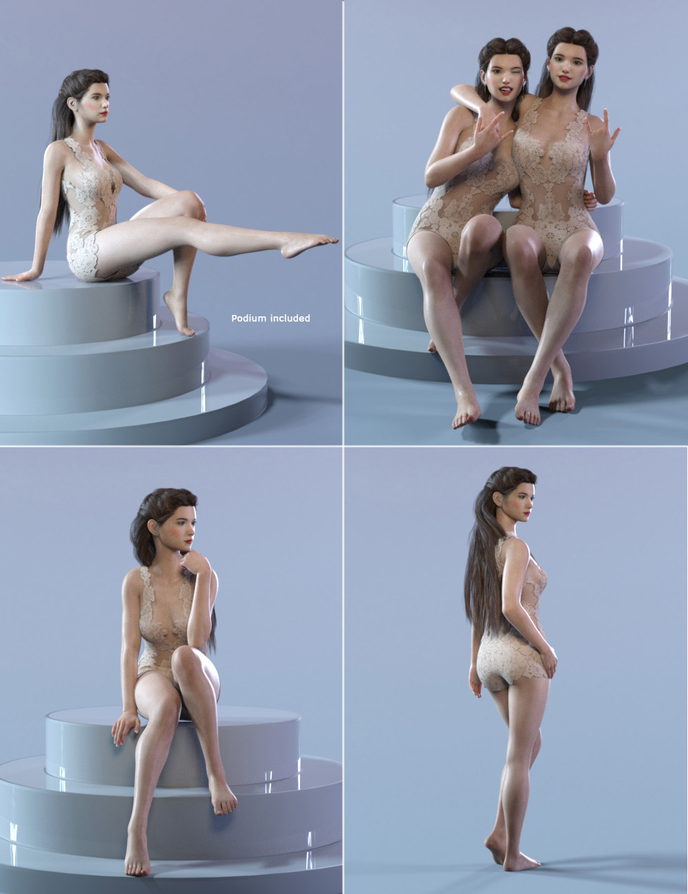 Elegant & Essential Poses, Props & Expressions for Genesis 8 Female by: Cherubit, 3D Models by Daz 3D