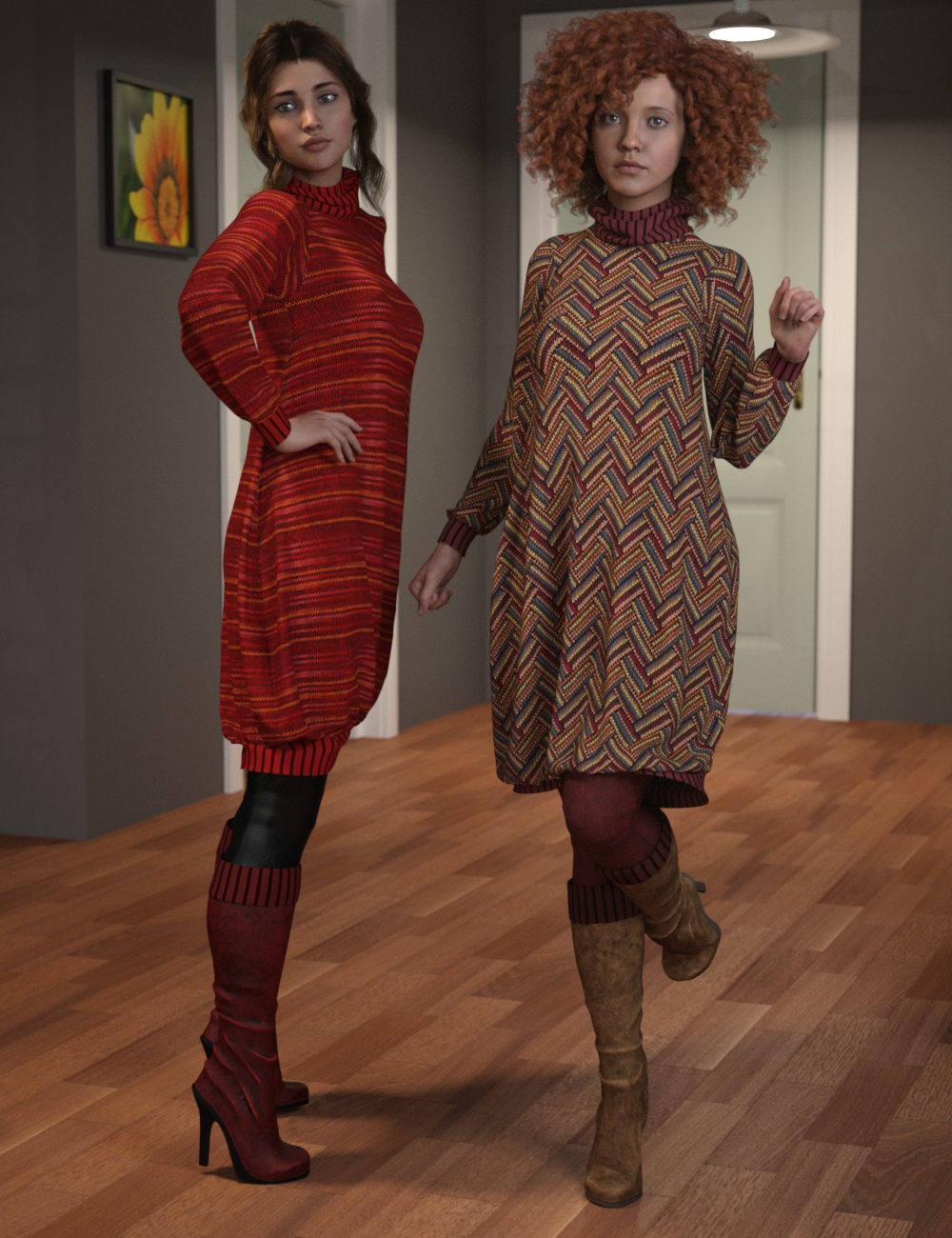 dForce Eloise Outfit Textures by: Moonscape GraphicsSade, 3D Models by Daz 3D