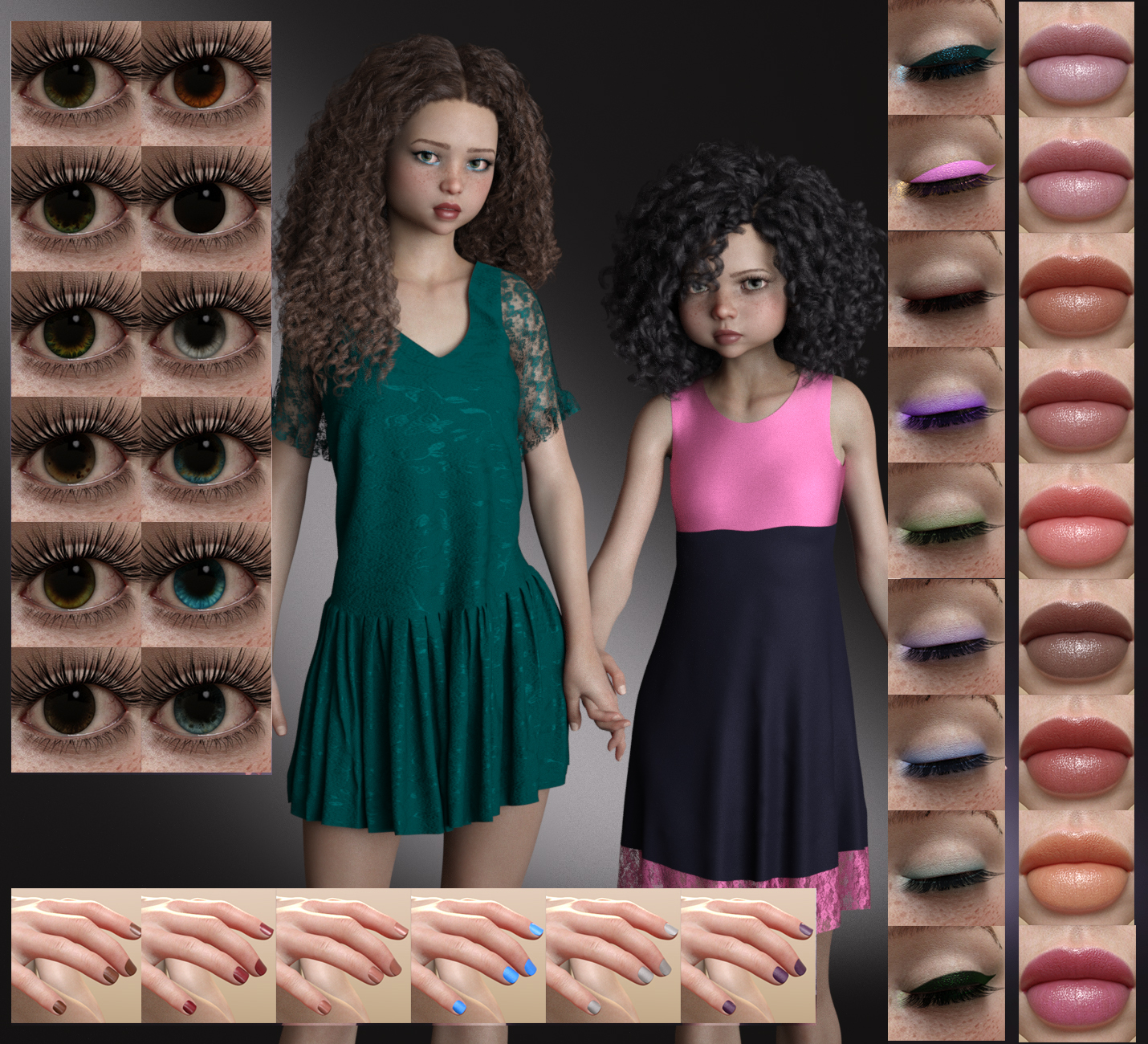Dayana & Karina Bloom HD for Genesis 8 Female by: AnainBelladona, 3D Models by Daz 3D