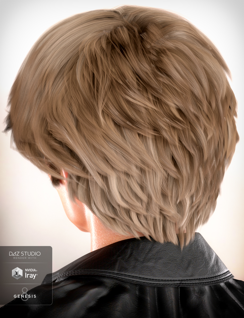 Landis Hair for Genesis 8 and Genesis 3 Male(s) by: 3DCelebrity, 3D Models by Daz 3D