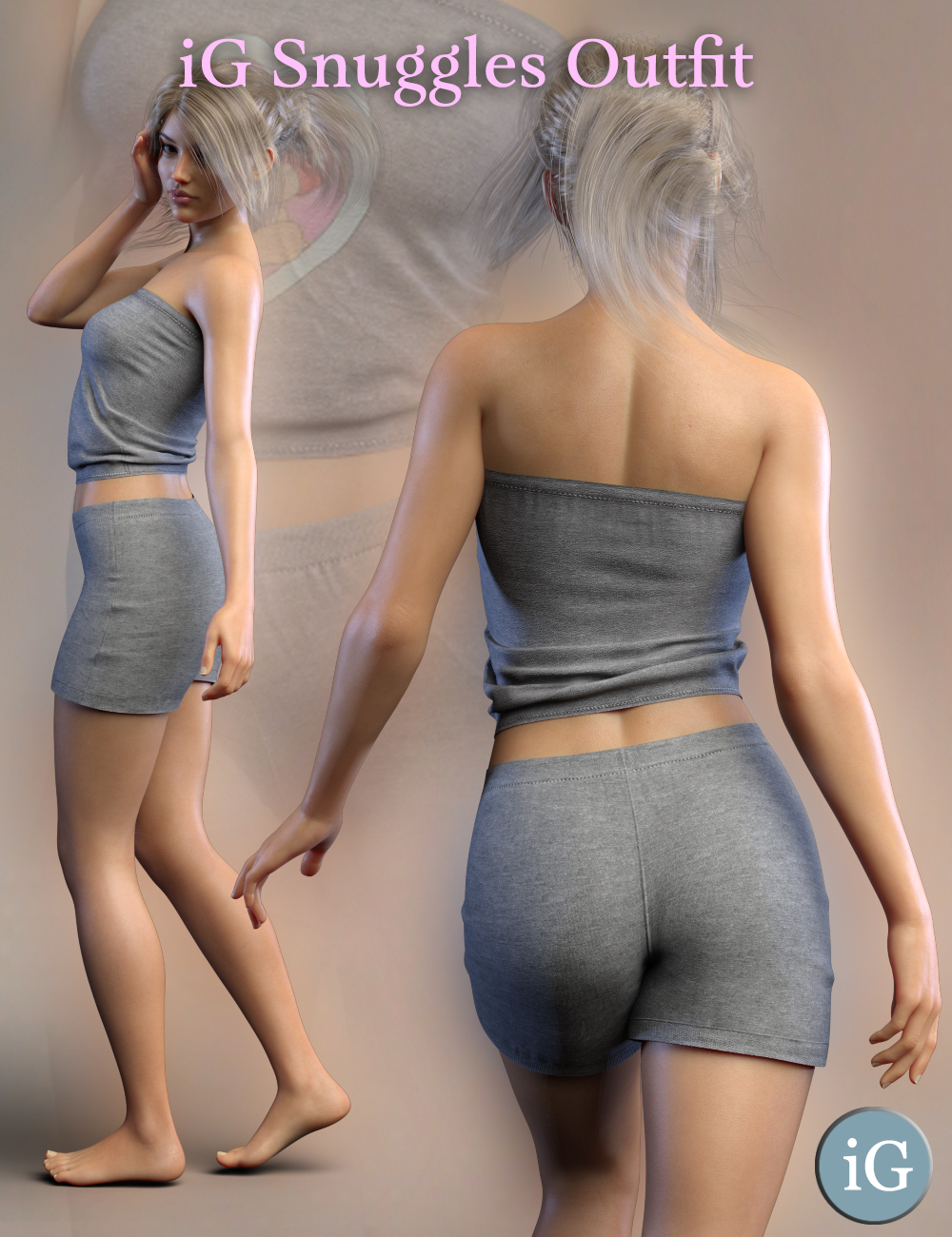 iG Snuggles Outfit For Genesis 8 Female(s) by: i3D_LotusValery3D, 3D Models by Daz 3D