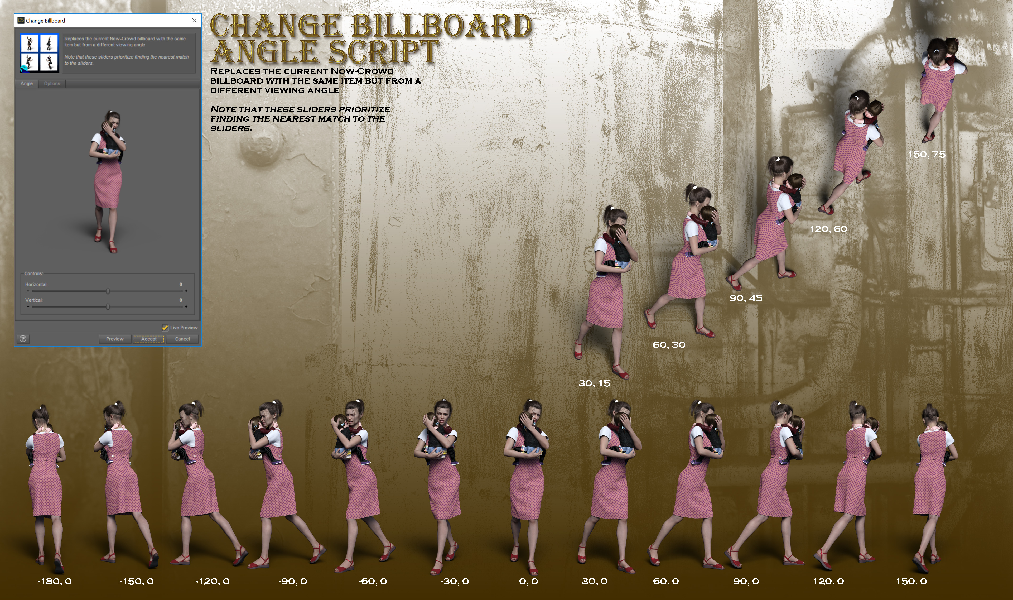Now-Crowd Billboards - Disaster! by: RiverSoft Art, 3D Models by Daz 3D