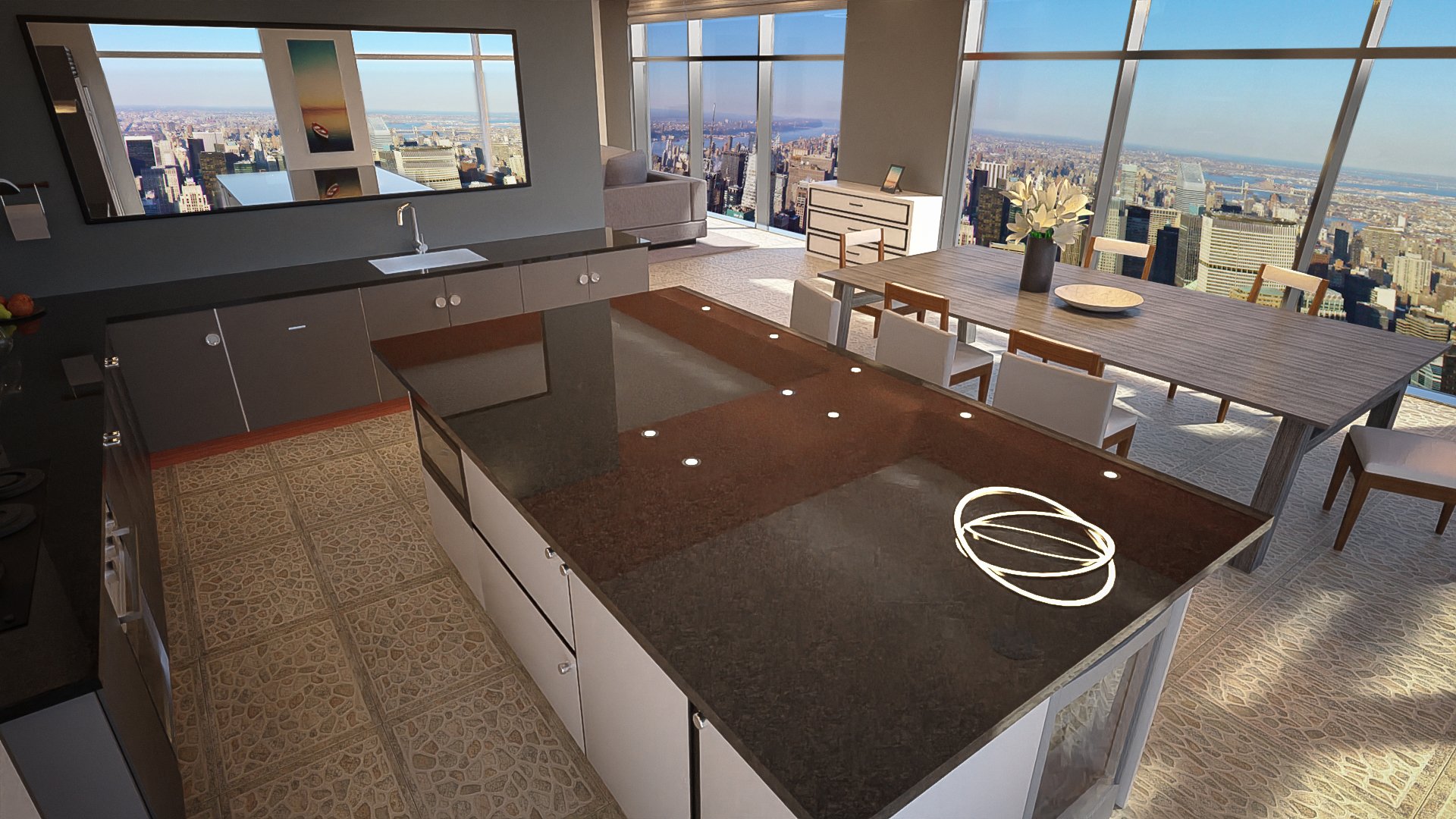 Living Dining Kitchen Living Dining Kitchen by: Tesla3dCorp, 3D Models by Daz 3D
