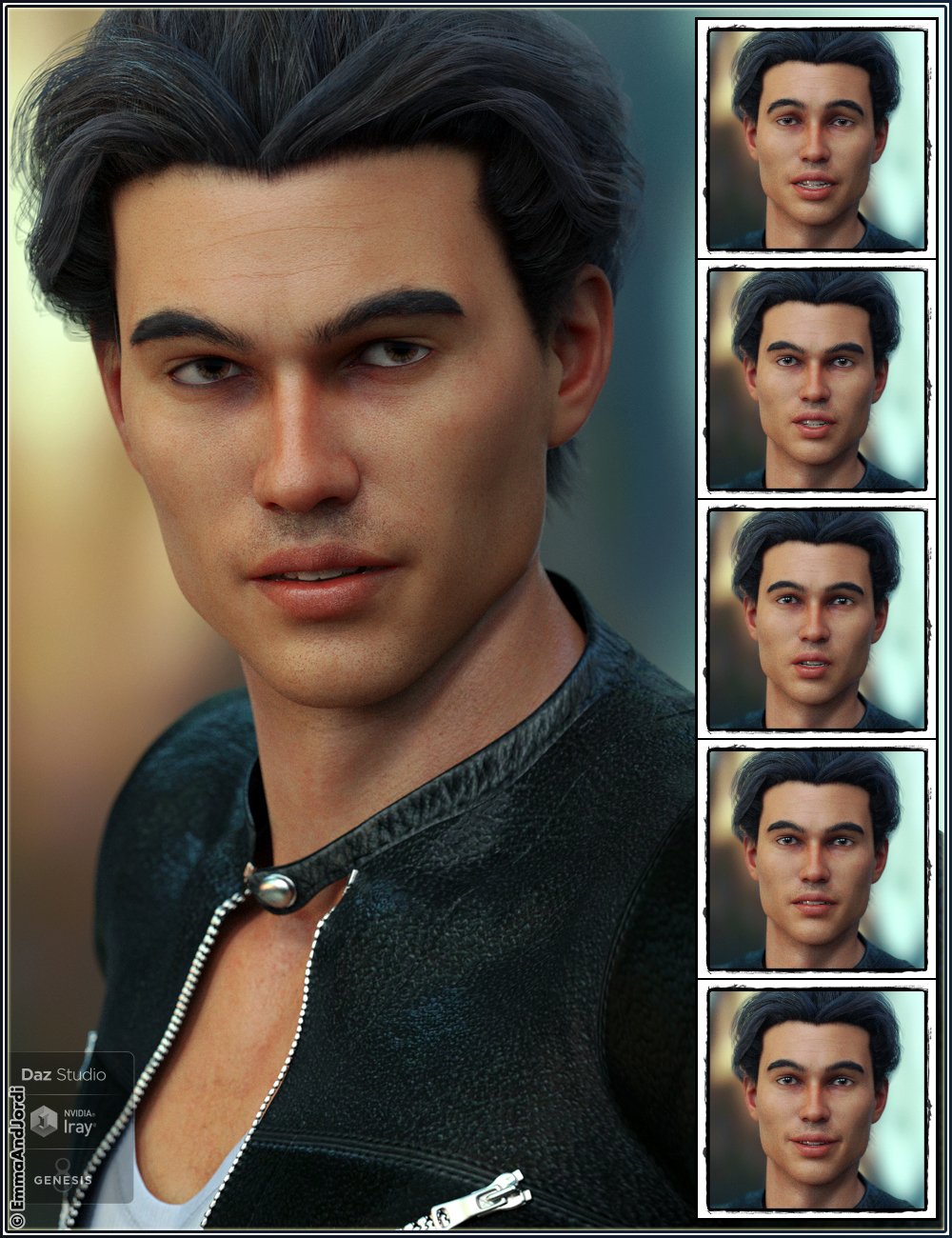 Mixable Expressions For Landon 8 And Genesis 8 Male Daz 3d 