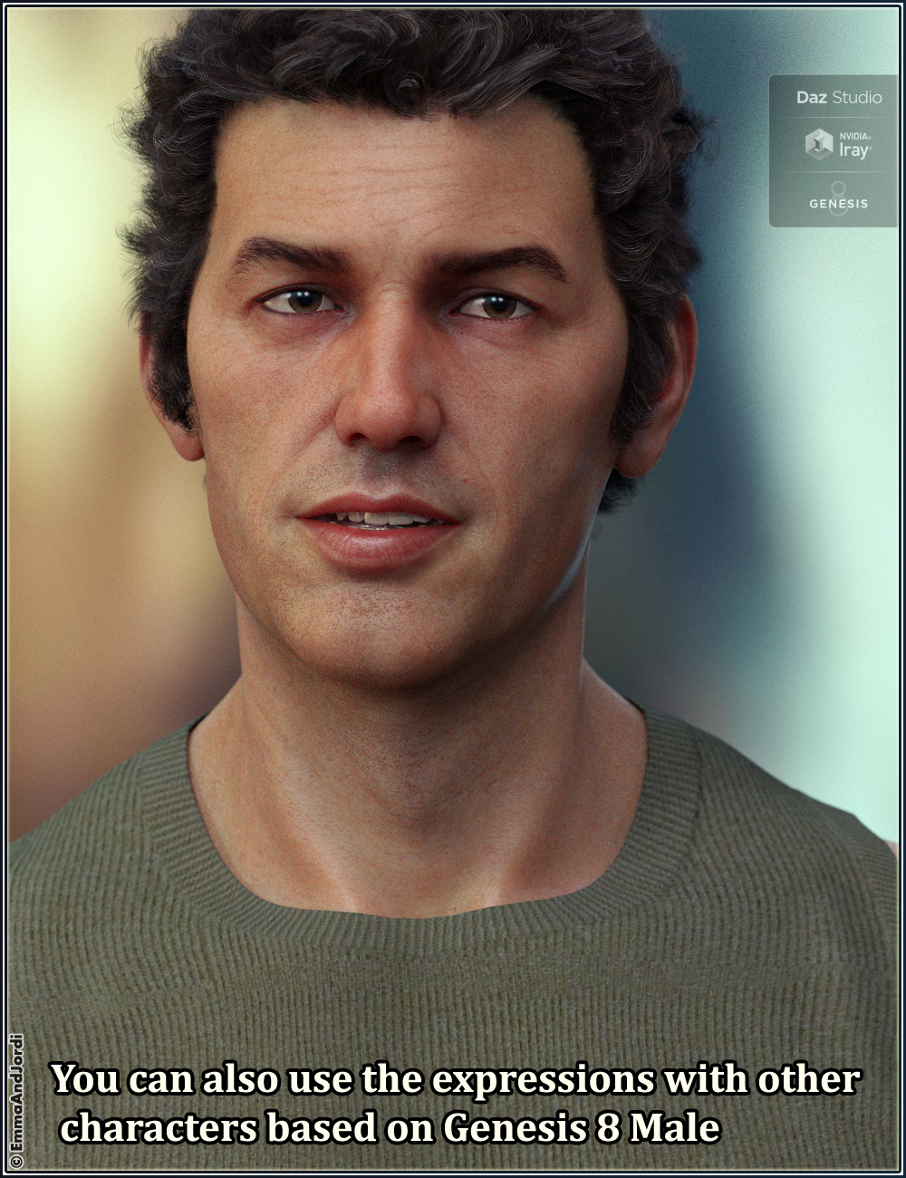 Mixable Expressions for Landon 8 and Genesis 8 Male by: , 3D Models by Daz 3D