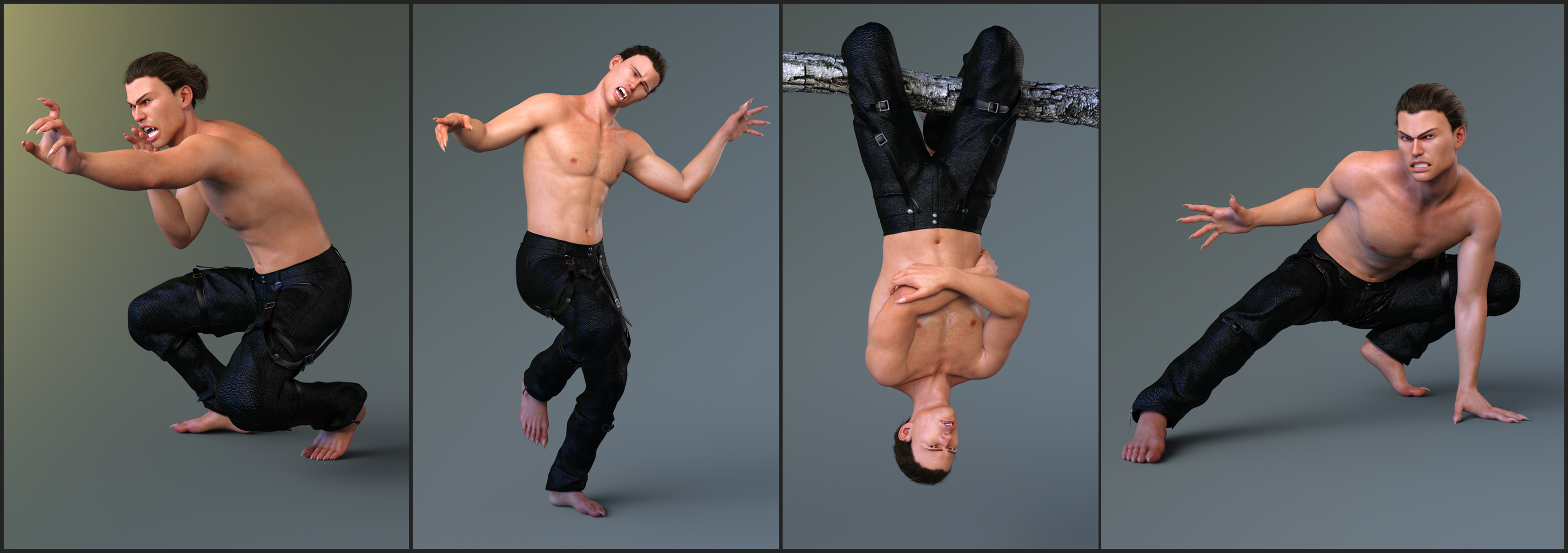Z Supernatural Poses and Expressions for Genesis 8 Male and Landon 8 by: Zeddicuss, 3D Models by Daz 3D