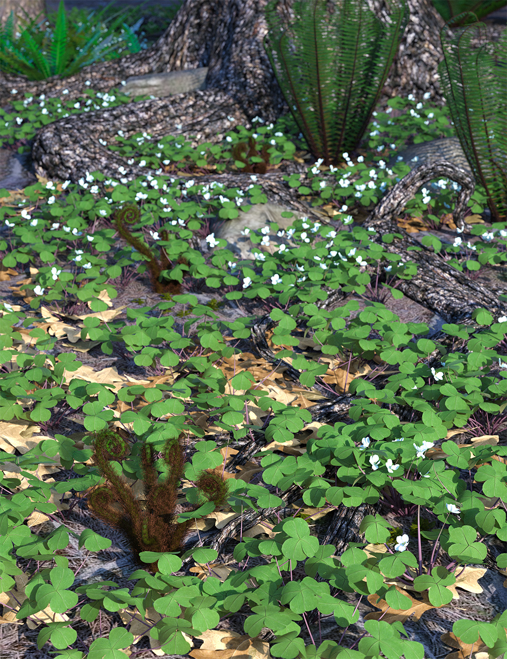 Wild Flowers Vol 5 - Woodland Plants by: MartinJFrost, 3D Models by Daz 3D