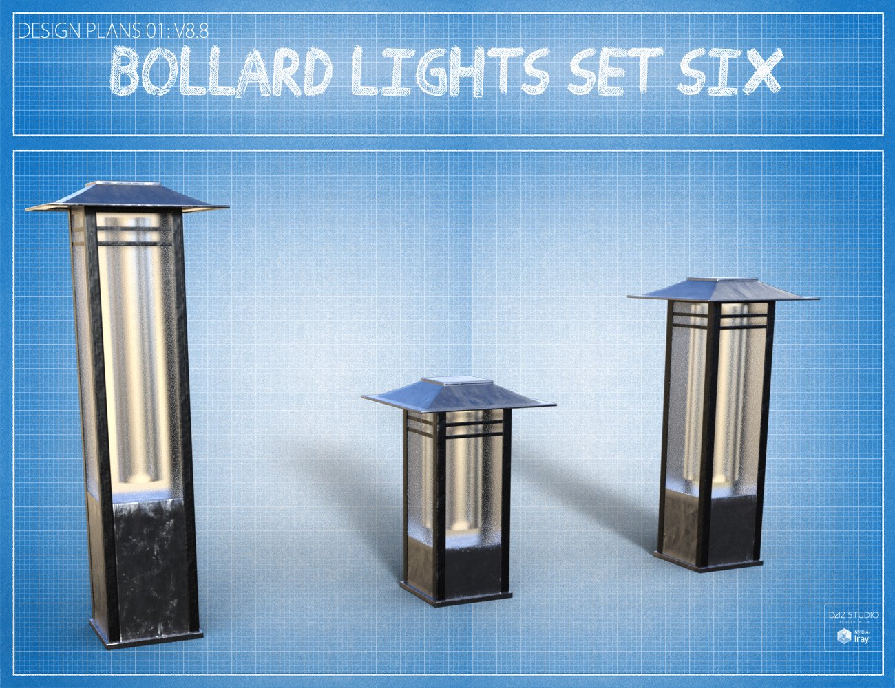 Bollard Garden Lighting Bollard Garden Lighting by: David BrinnenForbiddenWhispers, 3D Models by Daz 3D