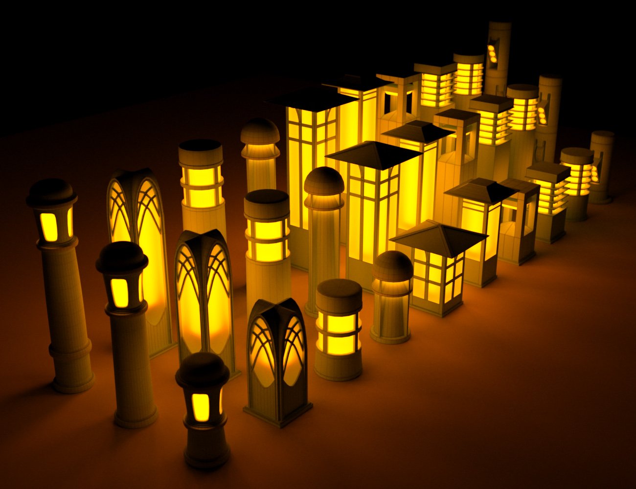 Bollard Garden Lighting Bollard Garden Lighting by: David BrinnenForbiddenWhispers, 3D Models by Daz 3D