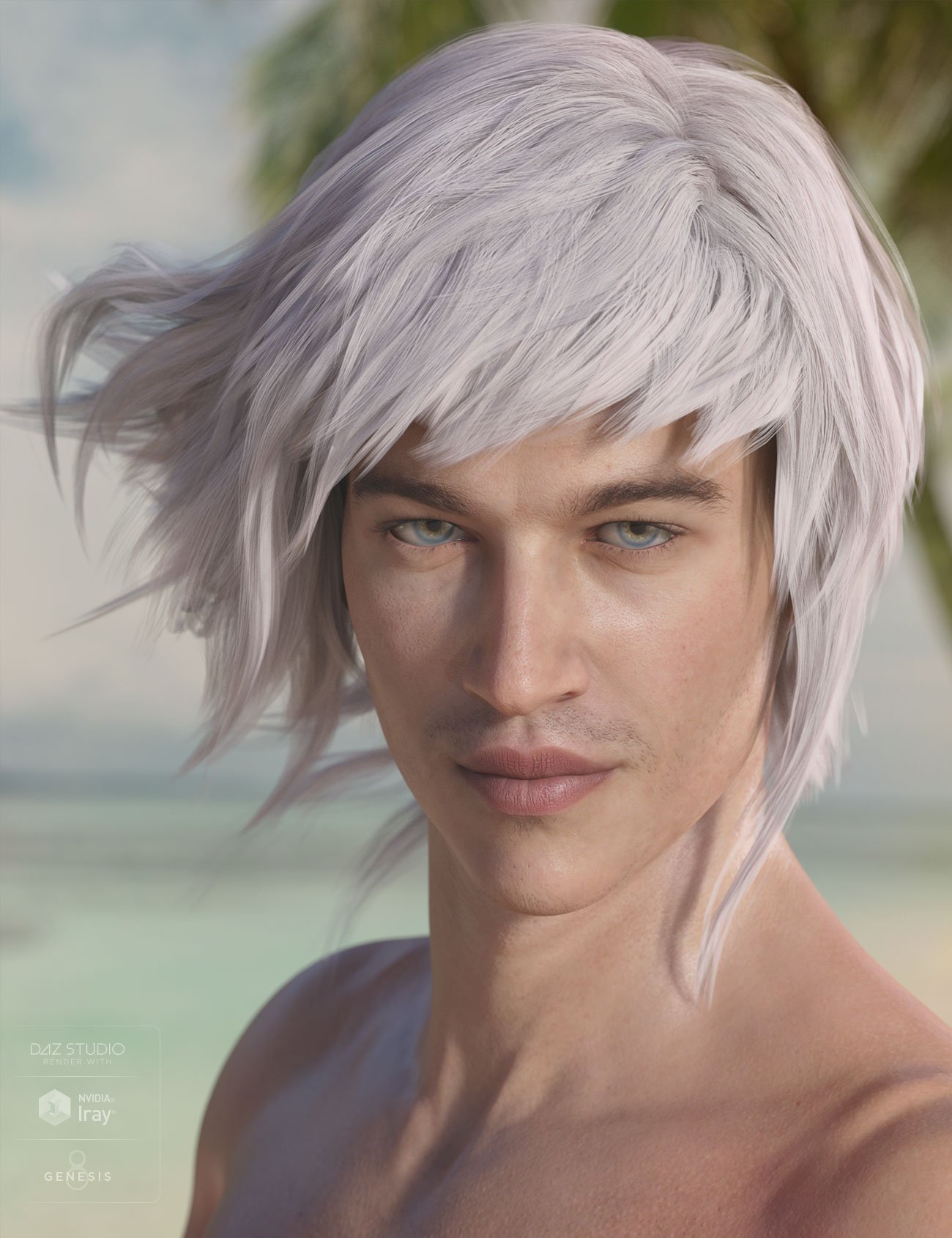 Blair Hair for Genesis 8 Male(s) and Female(s) by: AprilYSH, 3D Models by Daz 3D