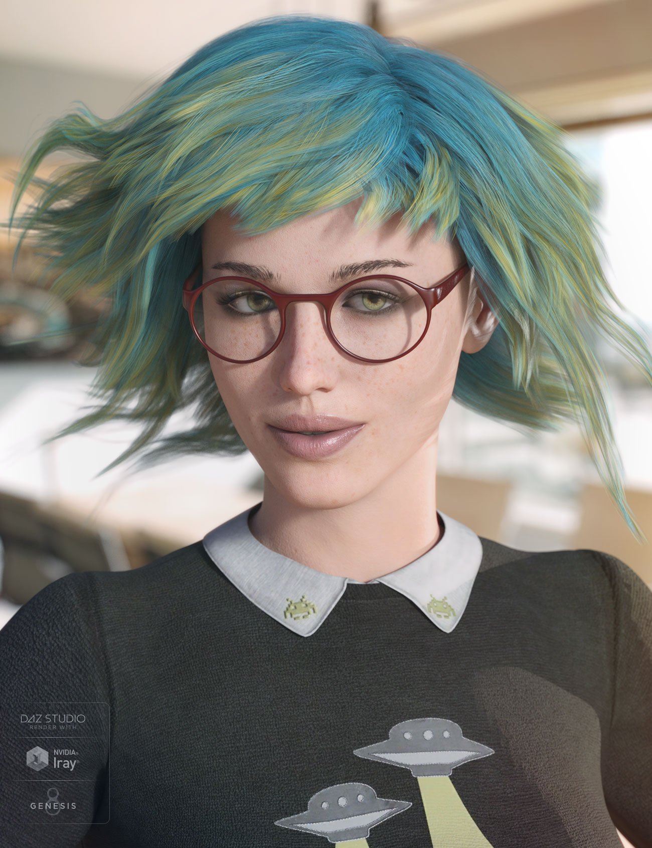 Blair Hair for Genesis 8 Male(s) and Female(s) by: AprilYSH, 3D Models by Daz 3D
