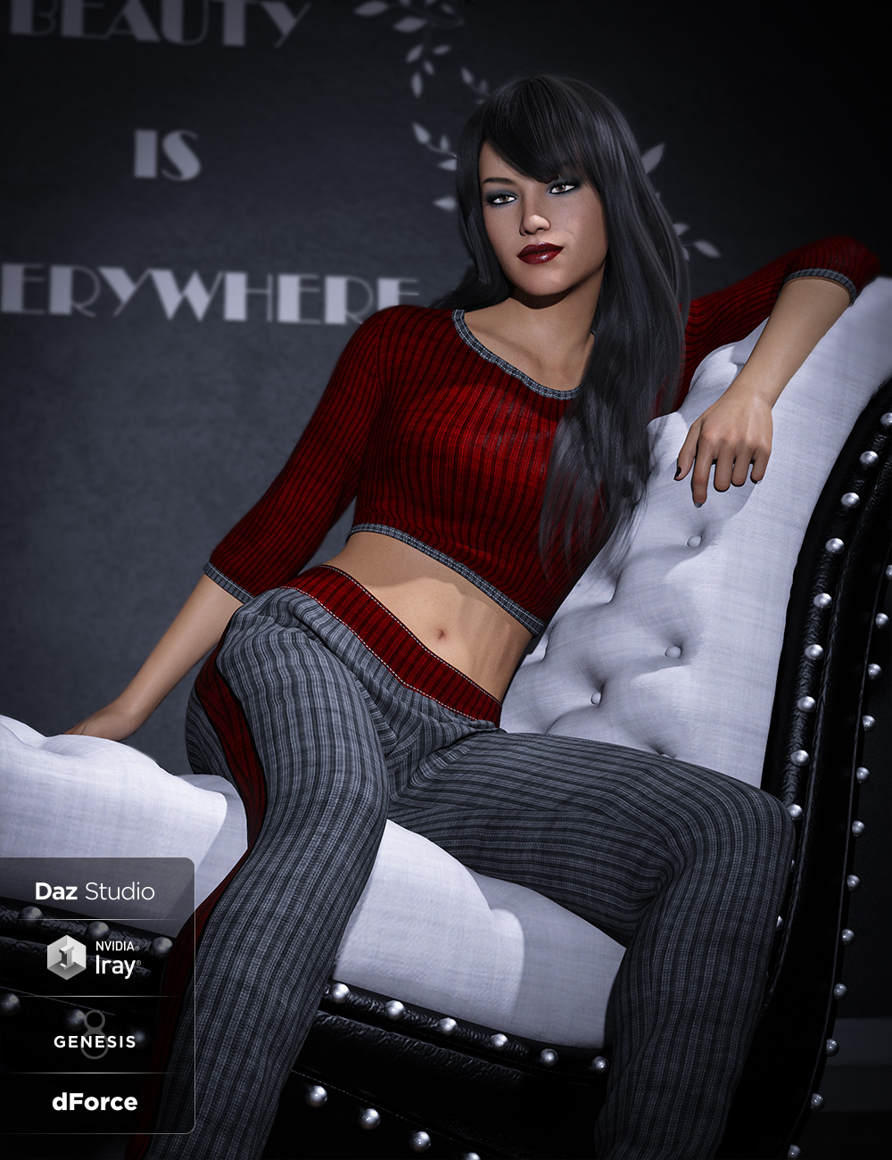 dForce Jenna Outfit Textures by: Ravnheart, 3D Models by Daz 3D