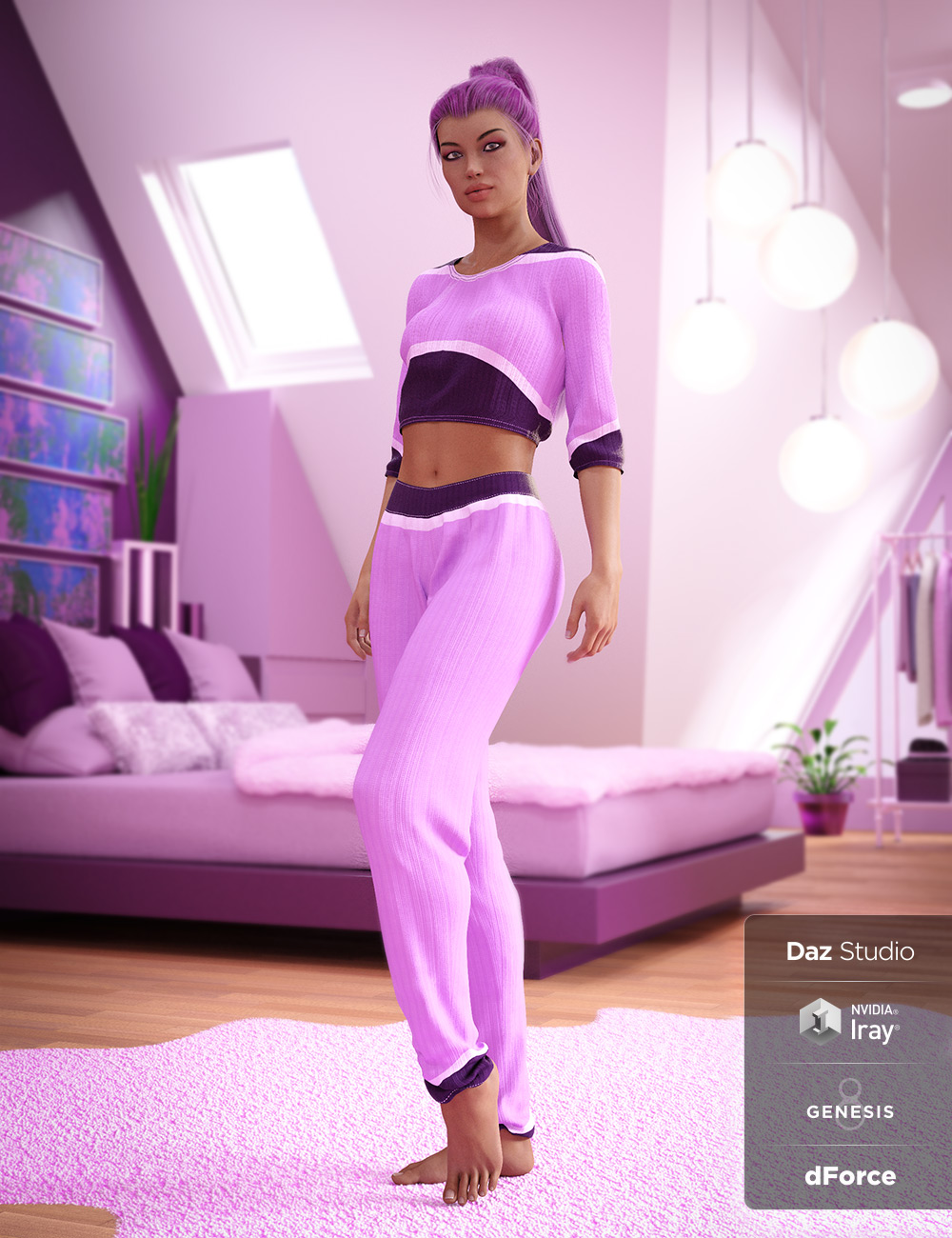 dForce Jenna Outfit Textures by: Ravnheart, 3D Models by Daz 3D